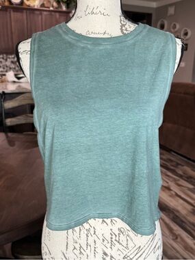 Lululemon Cut Back Crop Tank *Wash Washed Tidewater Teal